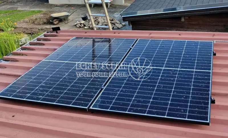 Black Solar U Rail Roof Mount Kit