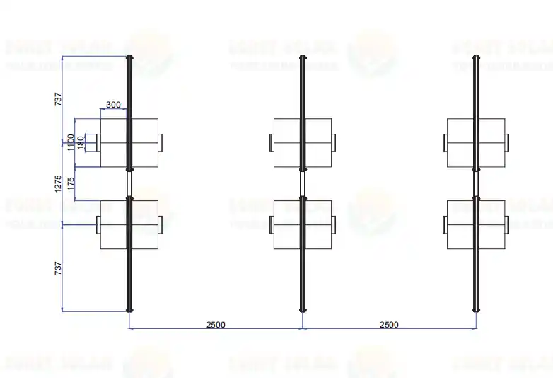 Concrete Flat Roof Ballast Solar Mounting System