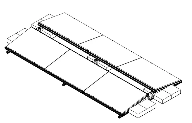 Concrete Flat Roof Ballast Solar Mounting System