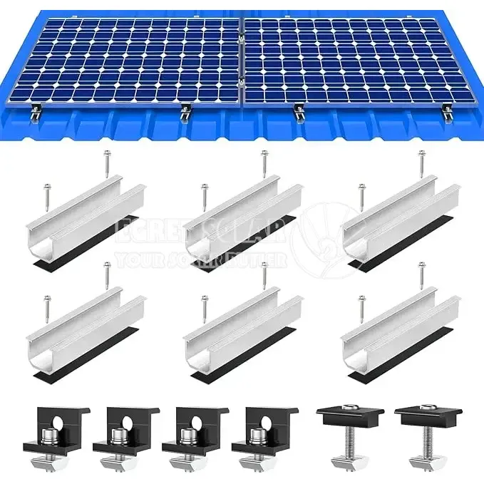 Kit de montagem fotovoltaica para telhado trapezoidal