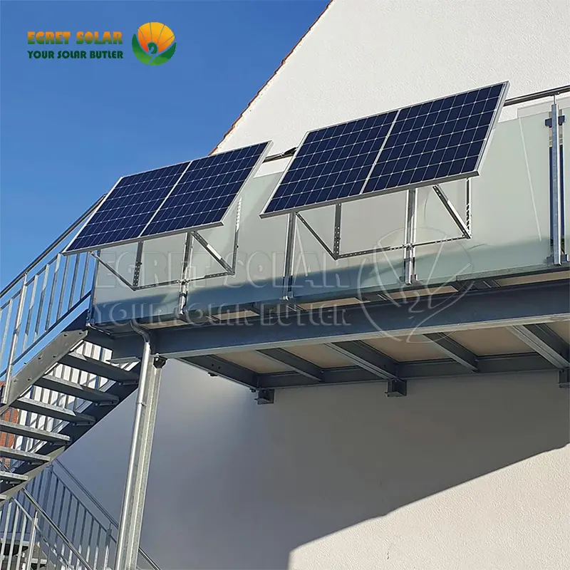 Central elétrica de montagem em varanda solar
