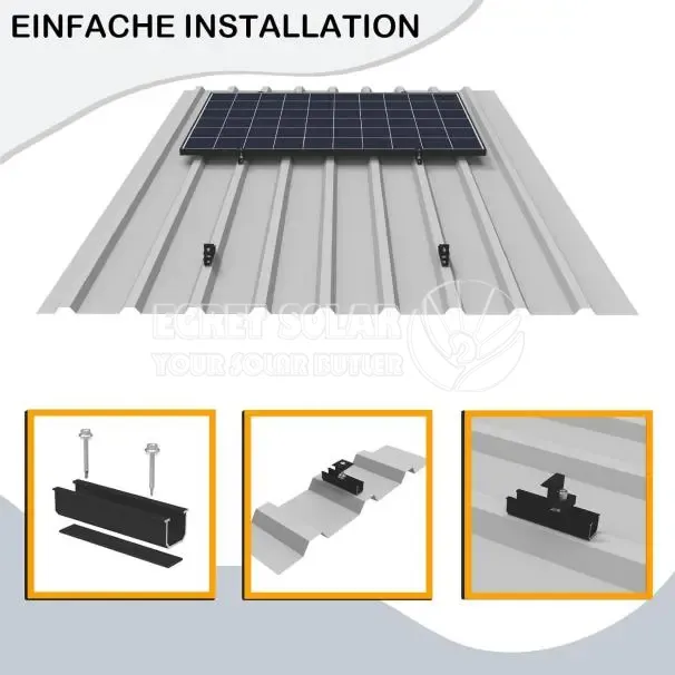 Kit de sistema de trilho Solar Black U