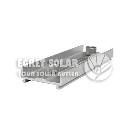 Conector de trilho para montagem em painel solar